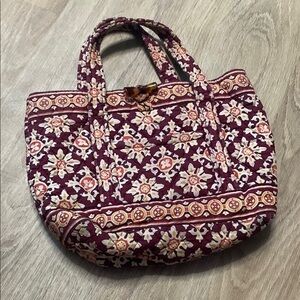 Vera Bradley Quilted Red and Orange Tote Bag